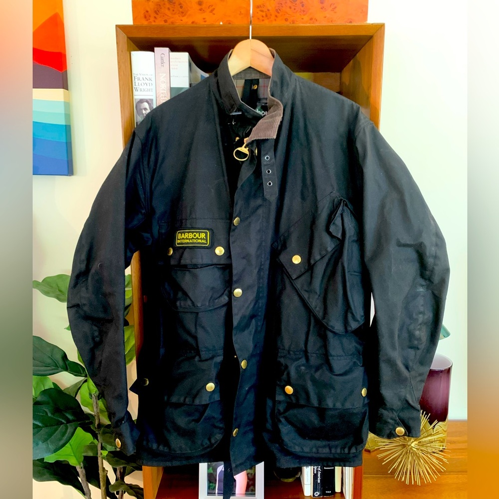 Authentic Barbour International Wax Cotton Motorcycle Jacket *Size Unknown*